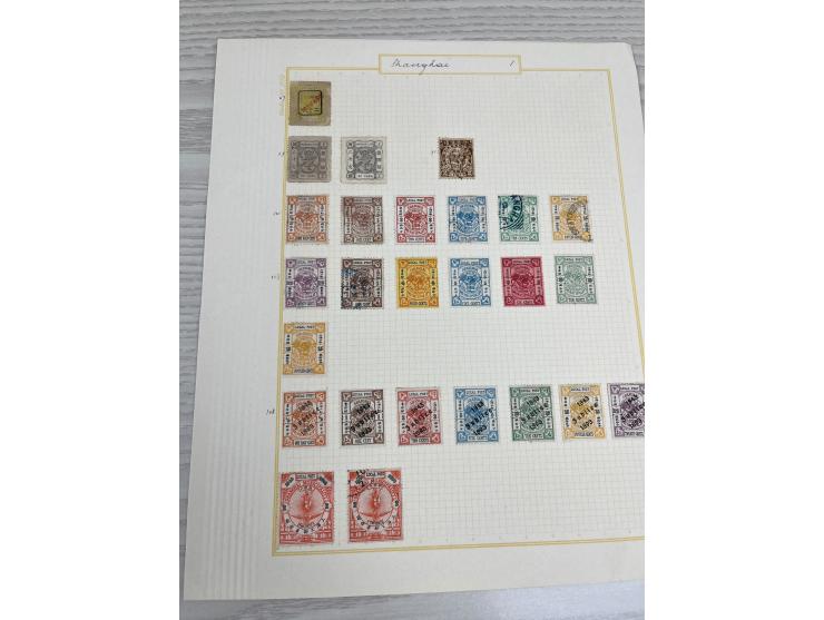 including Shanghai, Chefoo, Chungking, Chinkiang, Kewkiang. Mostly Shanghai LPO stamps. Large quantity. Please view.
